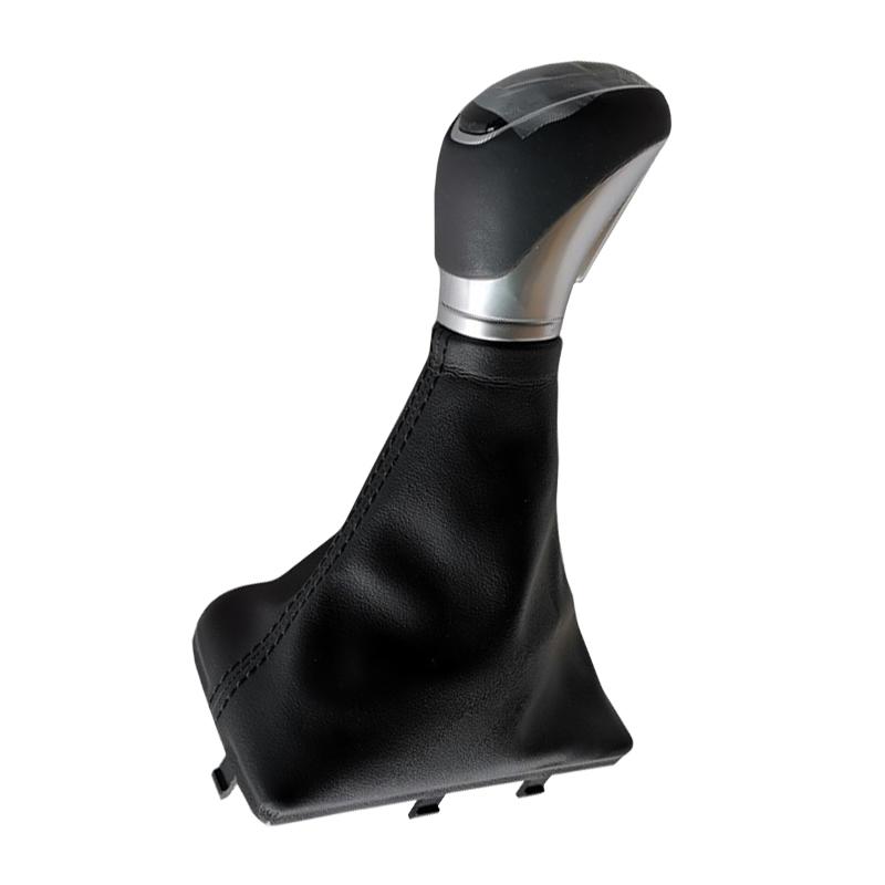 AT Leather Front Gear Shift Knob & Boot Cover Fit for Hyundai Elantra 2018 2017 2016 Automatic Transmission