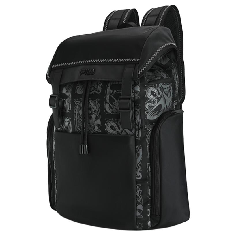 New FILA Fabric With Synthetic Leather Backpack Regular Men's Black F13M418104FBK