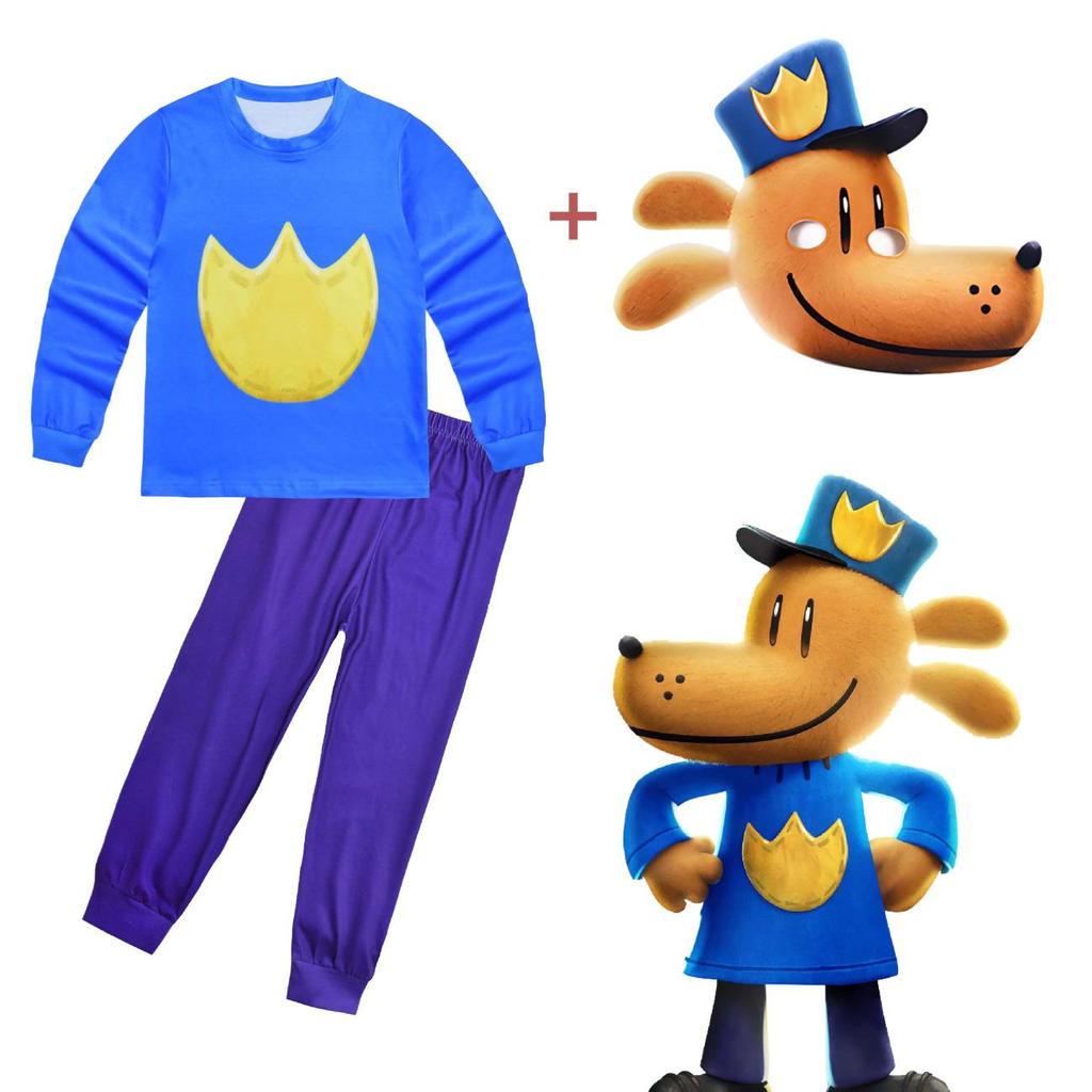 Косплей Одежда Детектив Собака Кошка Принт Детские Унисекс Комплекты Одежды