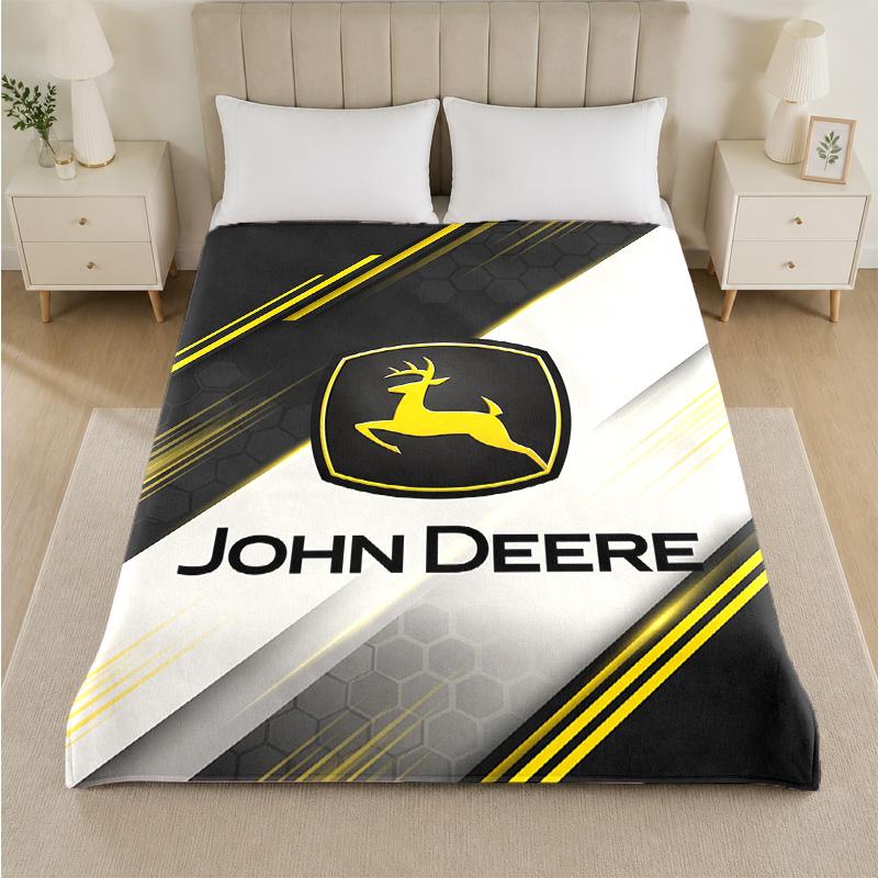 john deere Print Flannel Blanket Cozy Lightweight Plush Throw Blanket For Bed Sofa Household Use