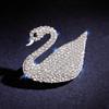 Korean Black Swan Diamond Brooch: Elegant Pin for Sweaters, Shawls & Scarves
