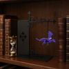 Glowing Dragon Bookshelf Light Fantasy Night Lamp Gothic Sculpture Ambient Home Decor