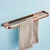 Double Towel Bar Holder Rose Gold Antique Black White Chrome Brass Wall Mounted Bronze Bathroom Towel Rail Holder Shelf Rack