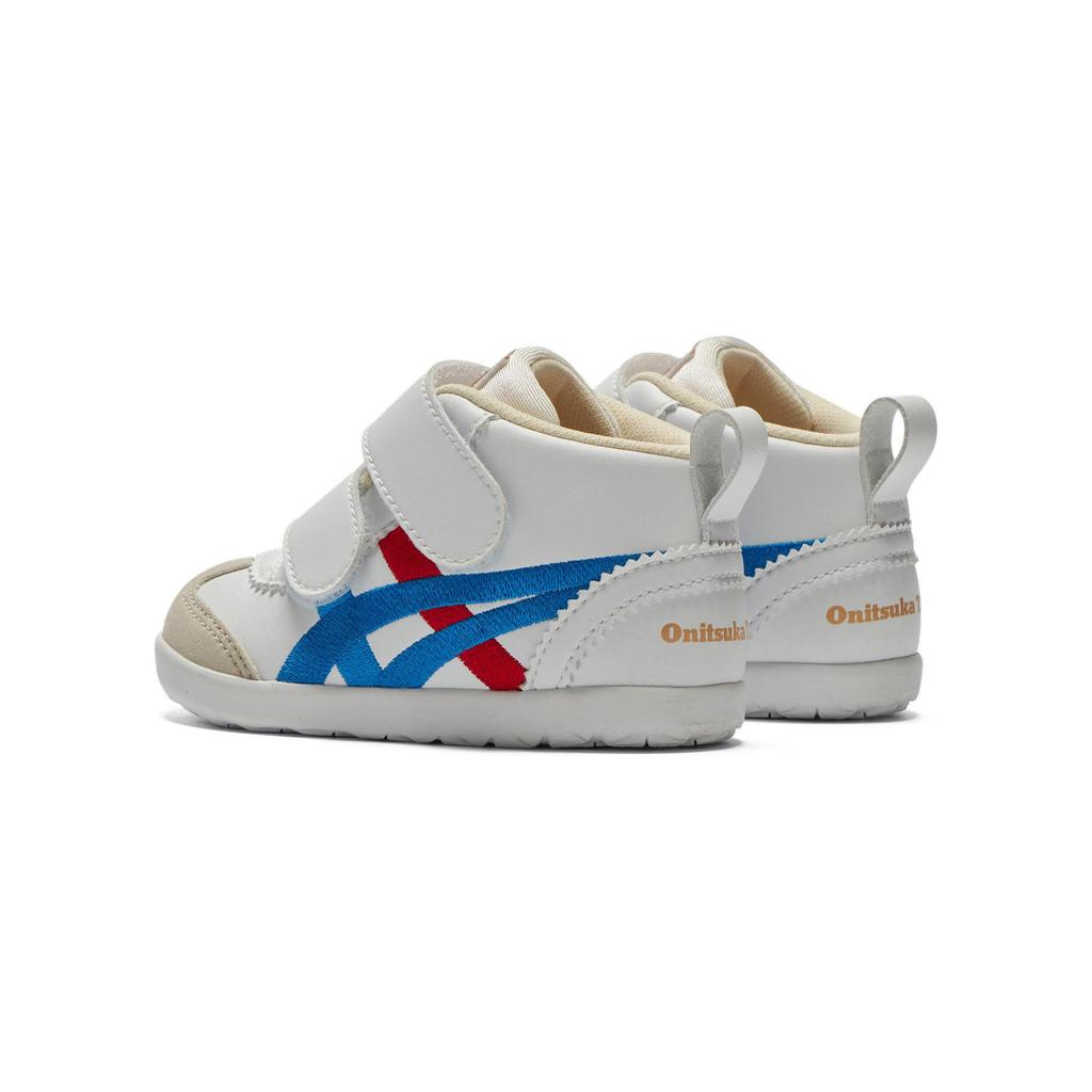 ONITSUKA TIGER Mexico 66 First Kids Нескользящие полувысокие кроссовки для ходьбы Детские кроссовки Белый Синий Красный 1184A219-100