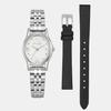Gem-Silver/Pearl SET (Black leather)