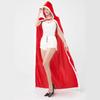 Christmas Children Adult Red Golden Velvet Hooded Cloak Plush Short Velvet Christmas Cloak Cloak Dress Up
