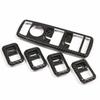 Window Switch Button Garnish Trim 5X For Benz GLA CLA 2013- ABS Carbon Fiber