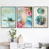 Easter Egg Poster Flowers and Butterflies Doughnut Kitchen Wall Art Logo Decoration Festival Canvas Painting Home Decoration