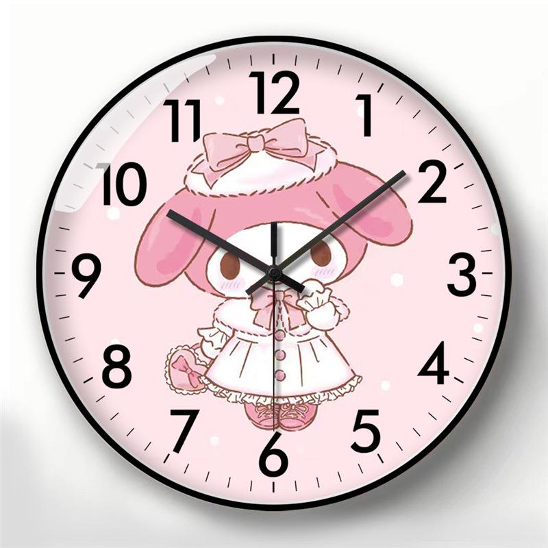 Бесшумные настенные часы My Melody для детской комнаты - Кварцевые часы в кремовом стиле