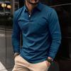 Spring and Autumn New Men's Long-sleeved Polo Shirt Casual Lapel Sports Polo Shirt