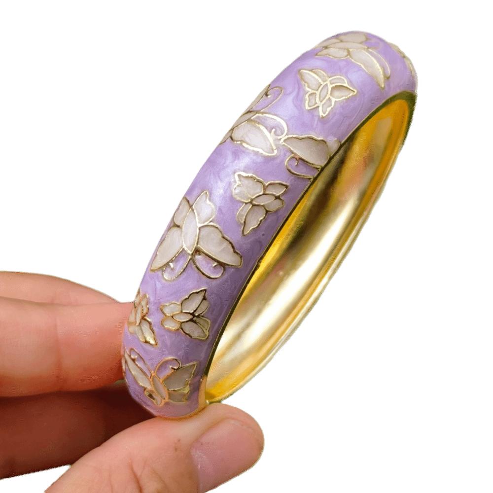 1.4cm Butterfly Enamel Bracelet Enamel Colored Oil Drip Enamel Bracelet Gifts for Women Girl