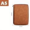 1pc Zipper Leather Business Notebook and Journal Shell Agenda Planner Stationery Organizer