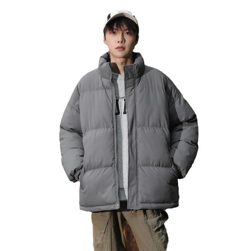 Large Yards of Cotton Clothing Men and Women Section of The Winter Padded Stand-up Collar Cotton Jacket Loose Thickened Couple Paragraph Cotton Jacket