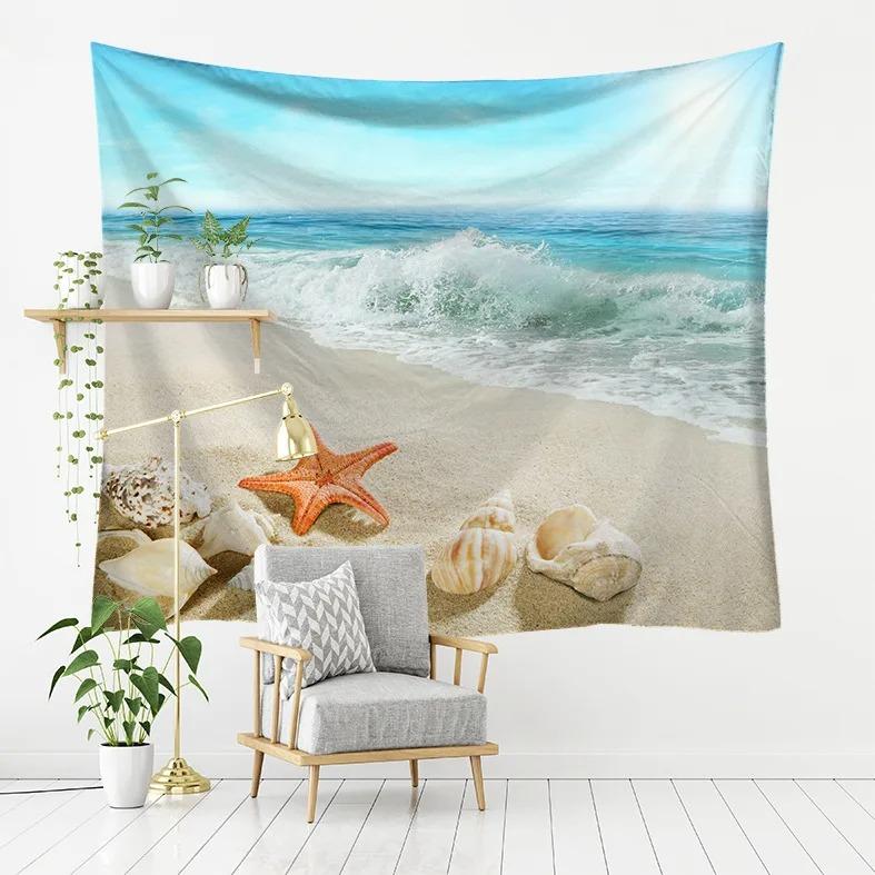 Отпуск с видом на море узор спальня гостиная гобелен украшение стены дома гобелен