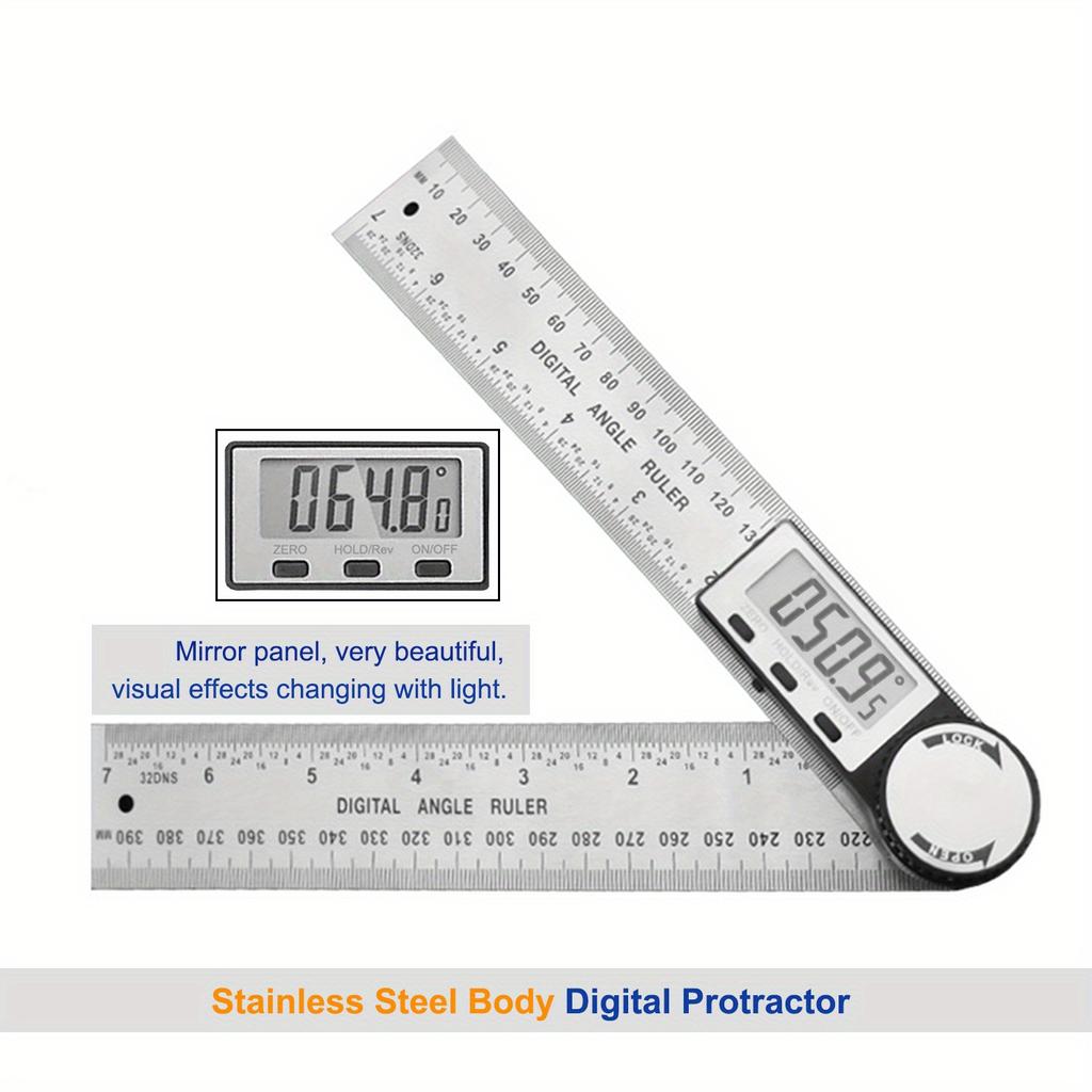 Digital Angle Protractor, 2-in-1 Angle Finder Ruler with 7 "/200mm, Angle Measurement Tool for Woodworking/Carpenter/Construction/DIY Measurement