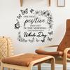 WZ9023 Английский Слоган Бабочка Венок Спальня Гостиная Кабинет Домашнее Украшение Украшения Наклейка На Стену