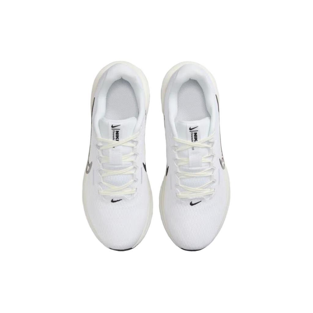 Nike Downshifter 13 Белые женские кроссовки металлик серебристого цвета Черный парус FD6476-100