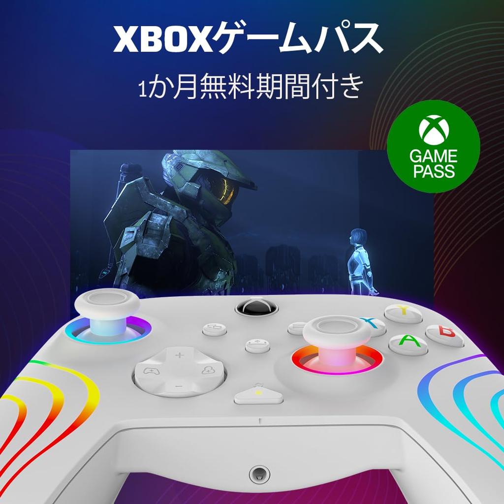 Officially Licensed Xbox PDP by TURTLE BEACH Afterglow Wave LED Wired Controller for Xbox Series X|S and PC - White [Official Japanese Product]