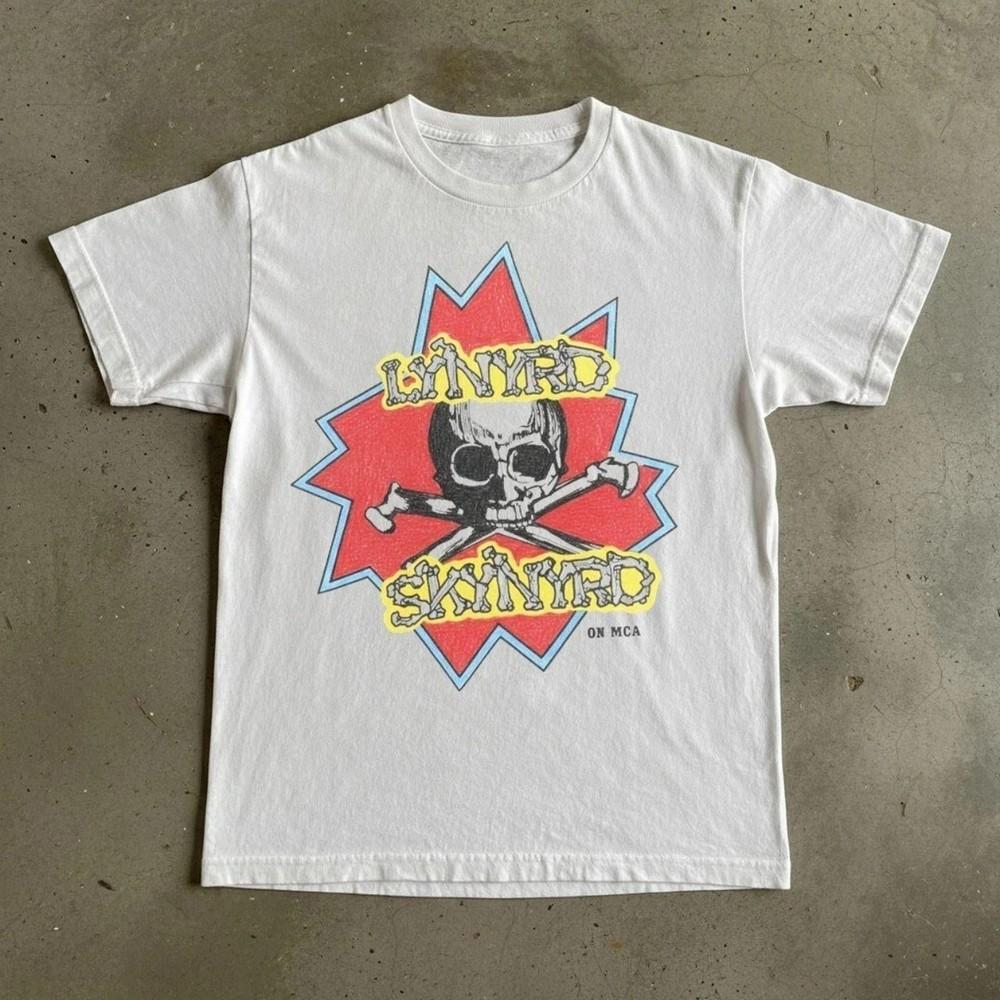 Lynyrd Skynyrd Skull Cowboy Tshirt Unisex White Tshirt Size S5XL Unisex T-Shirt