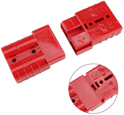 GTIWUNG Разъем питания 50A 600V для вилочного погрузчика, быстроразъемный электрический разъем, красный