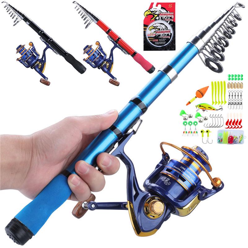 SOUGAYILANG Fishing Rod Reel Set Carbon Fiber Rod with Spinning Reel for Freshwater Saltwater Fishing