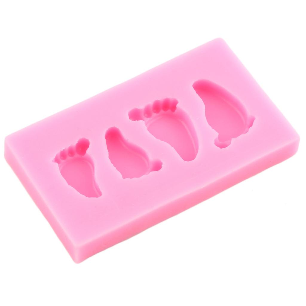 Детские силиконовые формы, детские формы для помадки для ног, инструменты для украшения торта, детские ручные формы для кексов, шоколадные конфеты, смоляные глиняные формы