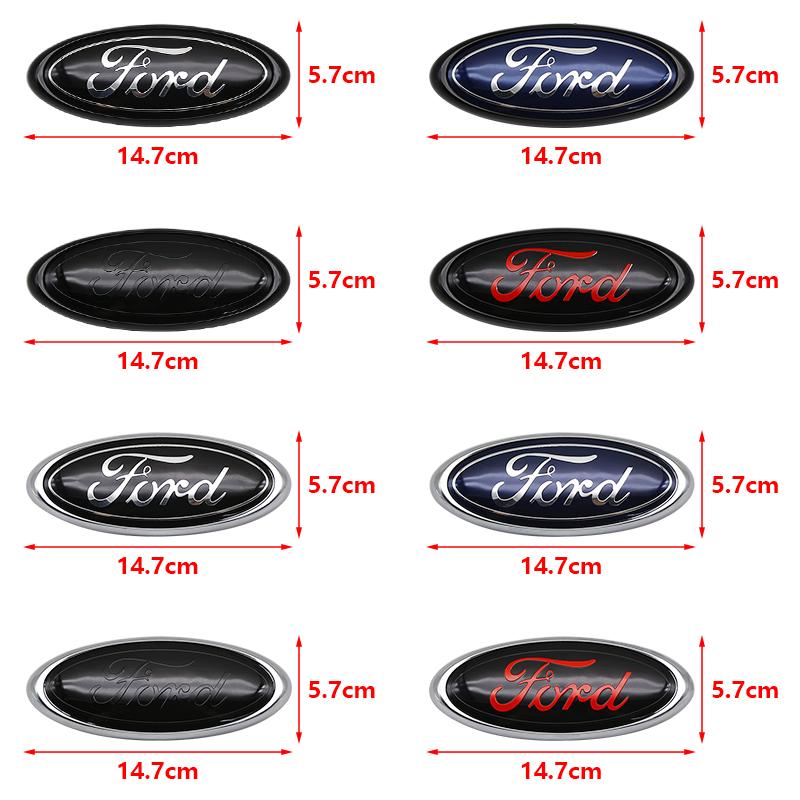 14.7x5.8cm 3D ABS Front Grille Trunk Badge Emblem Replacement For Ford Focus Ranger Mustang Mondeo Kuga Fiesta Tuning Accessory
