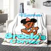 Customiz Name Personality Gracies Corner  Blanket Soft &Warm Sofa Office Bed Travel Lunch Break Blanket, Gift Suitable All Seasons