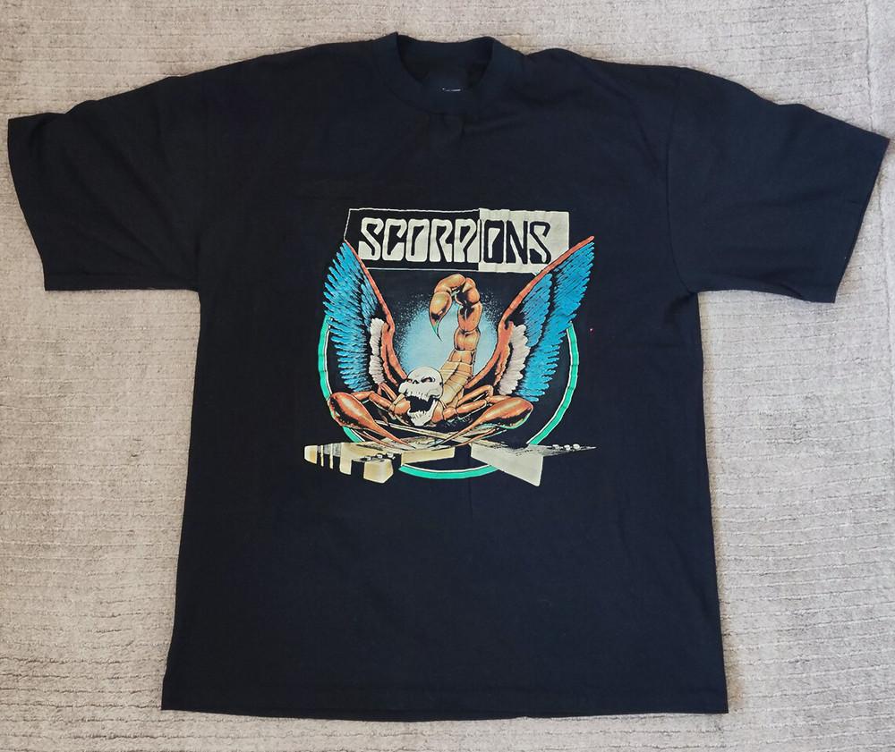 1990 SCORPIONS Группа Унисекс Полный Размер S-5XL Унисекс Футболка