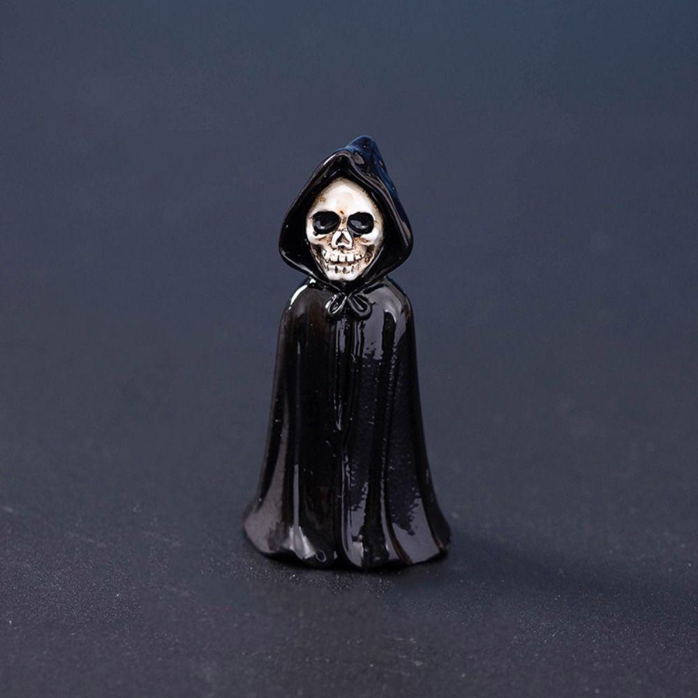 Mini Cartoon Scary Ghost Statue Bone Skull Desktop Knick-knack Festival Supplies