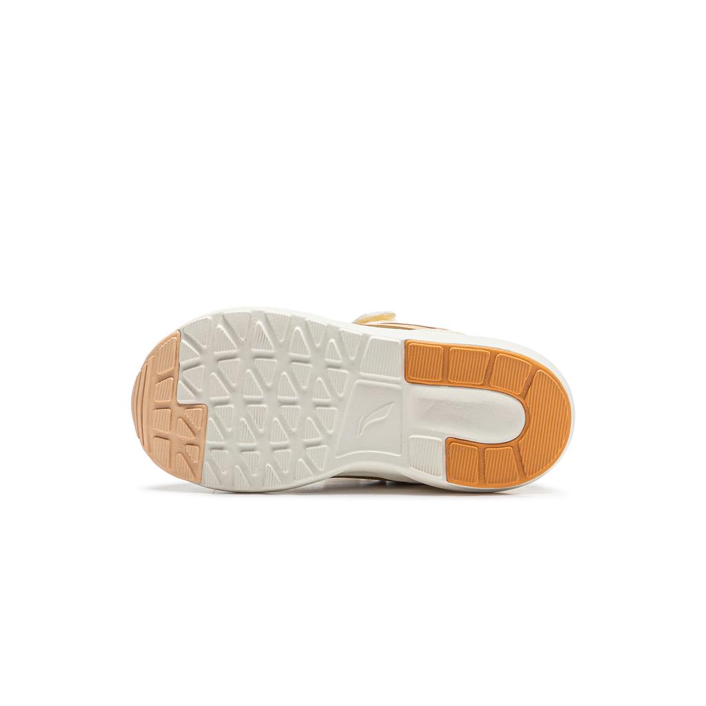 Li Ning Kids Sports Lifestyle Series Little Agan Trendy Low-Top Casual Shoes Детские кроссовки Off-White Orange YKAP148-82