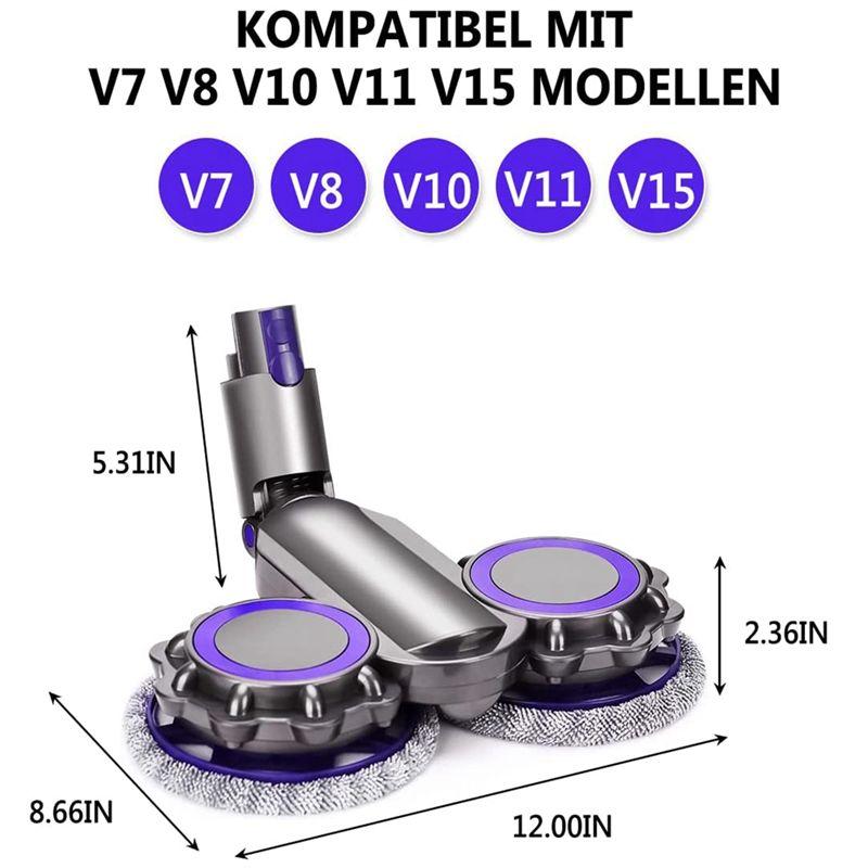 YCOC-Для пылесоса Dyson V6 V7 V8 V11 V10 V15 Насадка Электрическая насадка-швабра для пола с резервуаром для воды + Швабры + Мерный стакан