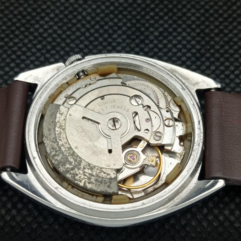 Б/У винтажные часы SEIKO 5 AUTOMATIC 6309A JAPAN MENS D/D MAROON WATCH 596-a312728-9 SKU596-a312728