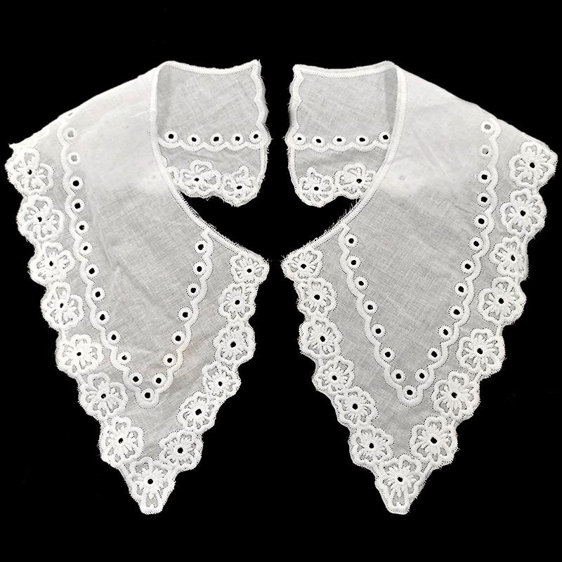 DIY Flower Punch Collar: Embroidered Cotton Lace Shoulder Accessory