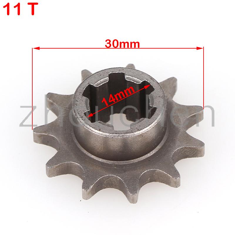 Front Gear Box Sprocket T8F 11T 14T 17T 20T Pinion Sprocket Chain Cog Metal For 47cc 49cc Minimoto ATV Mini Bike Moped Scooter