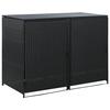 Bin Shelters - vidaXL - Double - Woven Resin - Black - 148x80x111 Cm