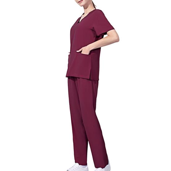 1 комплект, однотонная докторская рабочая одежда против морщин, профессиональная летняя стоматологическая форма для домашних животных, костюм для повседневного использования, рабочая одежда