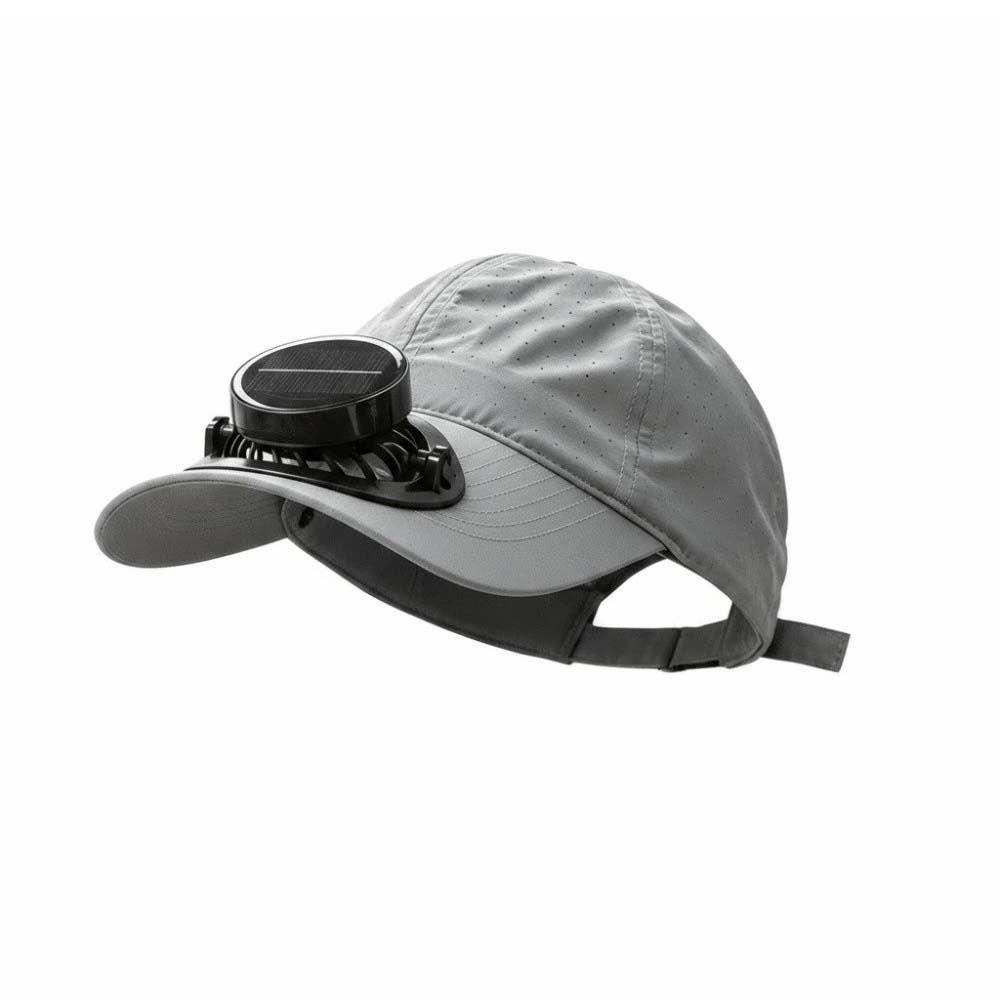 Portable Rechargeable Fan Hat Solid Color Cooling Fan Peaked Cap for 3.7V/300mAh Hiking