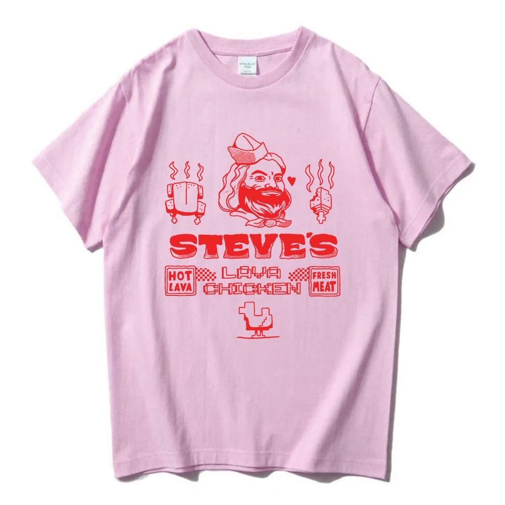 Hot Lava Chicken Jockey T-shirt Game Fashion Cartoon Graphic Tshirts Short Sleeve O-neck Cotton Soft T Shirt for Men Unisex Streetwear