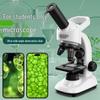Детский HD микроскоп, научный набор с образцами, увеличение 40-16000x, для учеников начальной и средней школы.