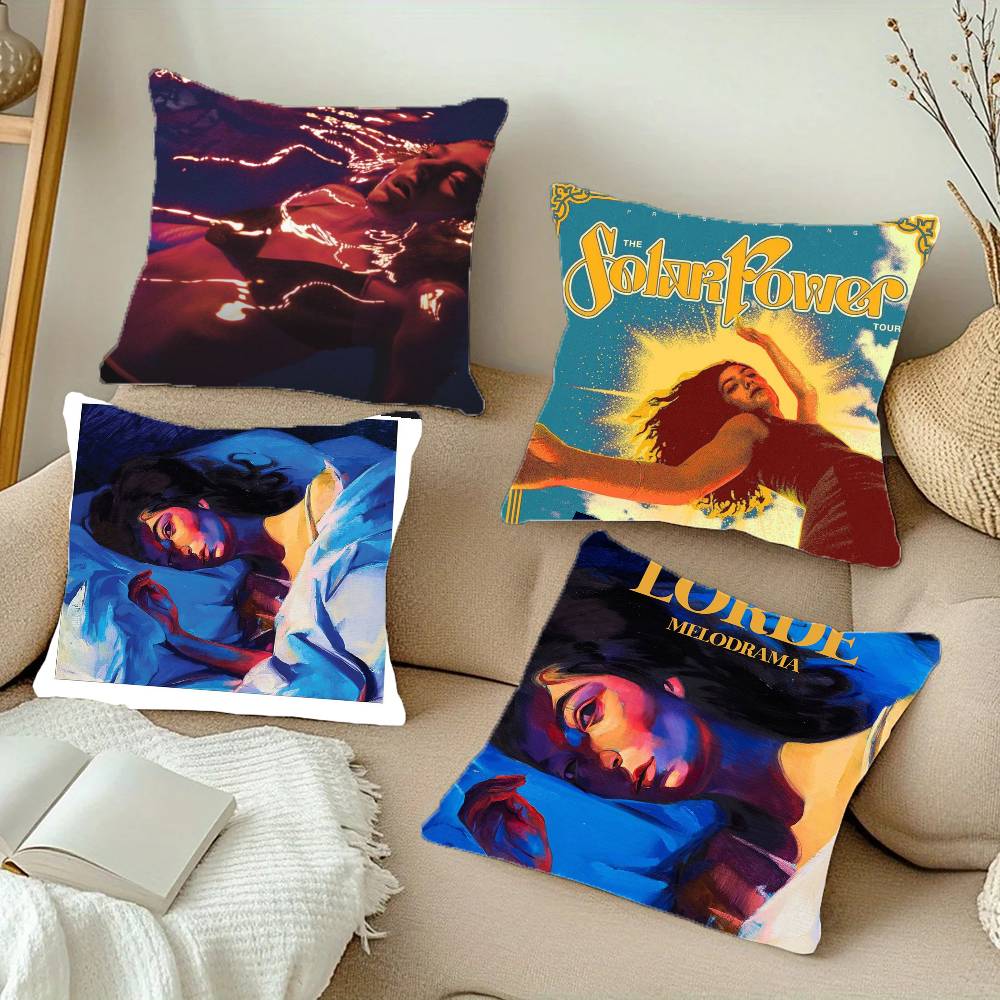 Lorde Melodrama Solar Power Tour Album Inspired Pillow Case Square Pillow Bedroom Sofa Leisure Comfort Cushion Home Decoration