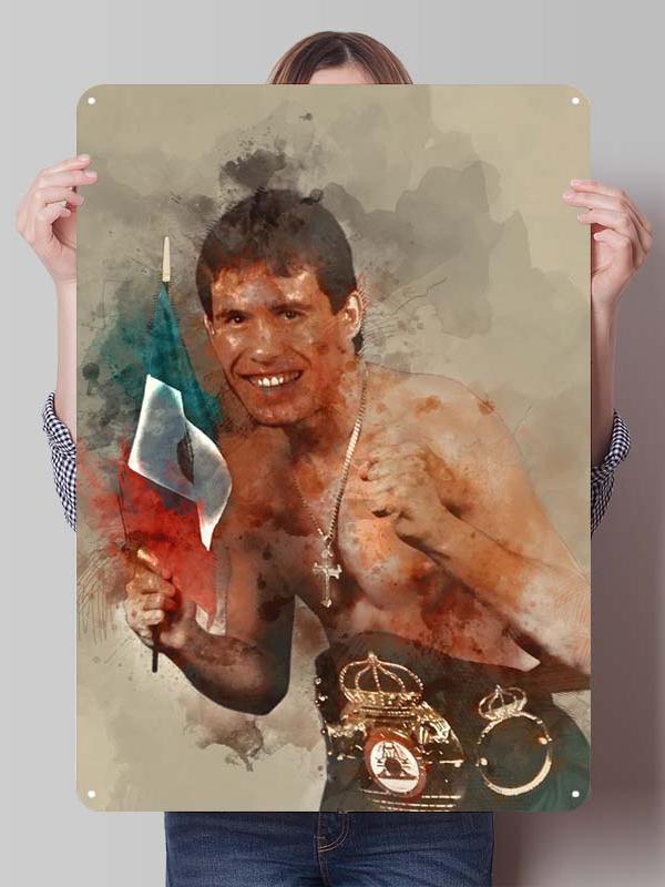 Julio Cesar Chavez Boxer Metal Signs Gaming Room Decoration Custom Metal Plates Boxing Poster for Wall Art Decoration Retro Home