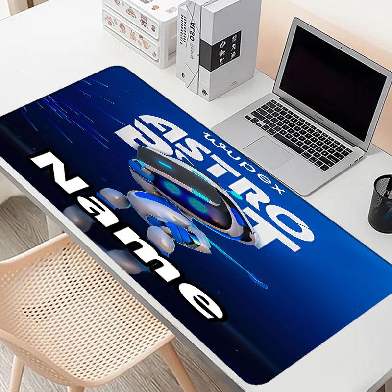 Custom Name Personalized Cosmic Bot Crew Pattern Mousepad, Laptop PC Desk Mat, Decorative Desk Mat for Home Keyboard Pad Gift