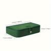 Elegant Green Jewelry Box - Large Faux Leather Organizer for Earrings, Necklaces & Rings. Perfect Gift for Women & Mothers! 