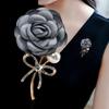 Korean Style Women's Flower Diamond Brooch Pearl Rose Fashion Coat Brooch Pin Personality All-match Accessories