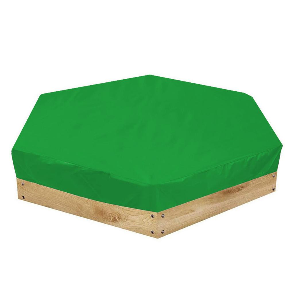 Waterproof Hexagonal Children Sand Pit Cover Protector Garden Bathing Pool Sun ShadeGreen