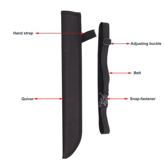 Oxford Cloth Archery Arrow Quiver Holder Adjustable Arrow Backpack Waist Bag Back Quiver for Compound Bow Longbow Bow Hunting