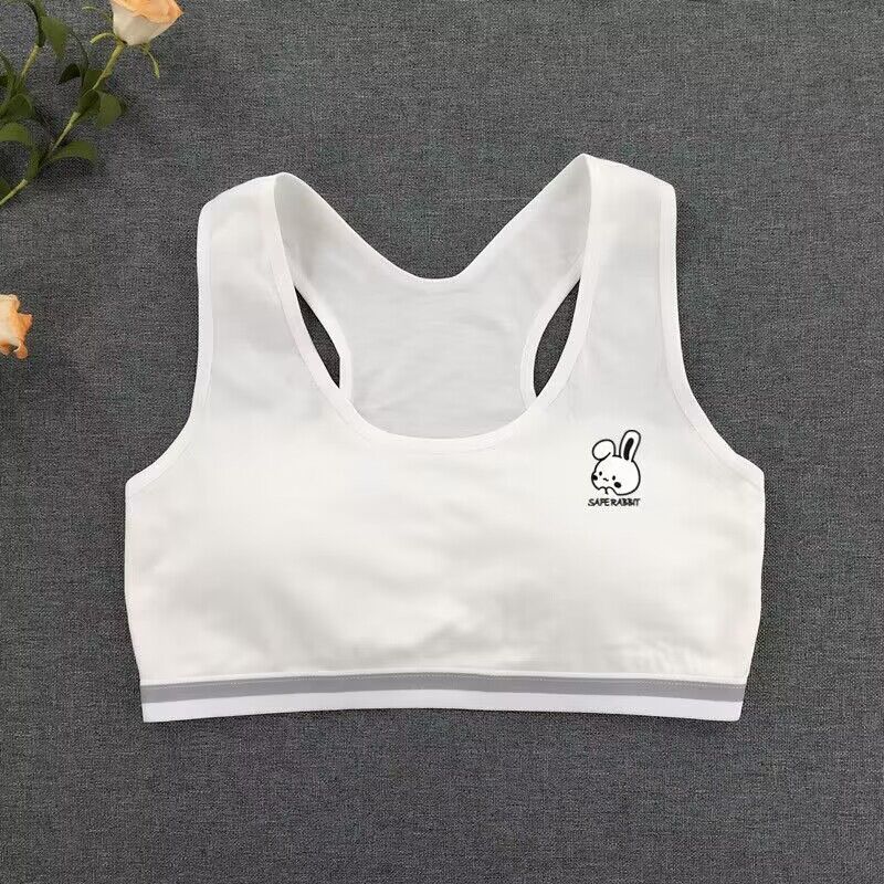 Teenager Girls Training Bra Sport Bra Kids School Student Underwear Tops 8-14Years