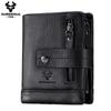 100% Genuine Leather Men Wallet Coin Purse Small Card Holder PORTFOLIO Portomonee Male Walet Pocket Coffee Money