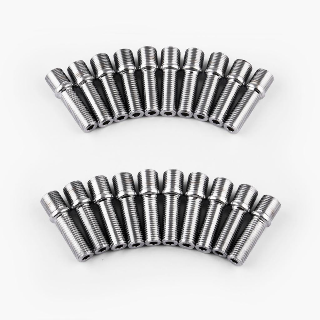 Wheels Studs Conversion Kit M14x1.5 to M12x1.5 Long Lug Bolts Screw Adapter for Car Alloy Wheel Repair and Maintenance